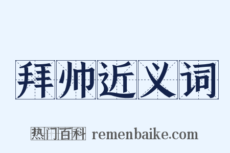 拜帅近义词是什么意思的图片